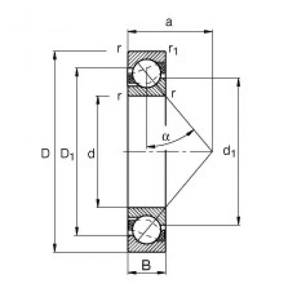 160 mm x 290 mm x 48 mm  FAG 7232-B-MP الاتصال الكرات الزاوي #1 image