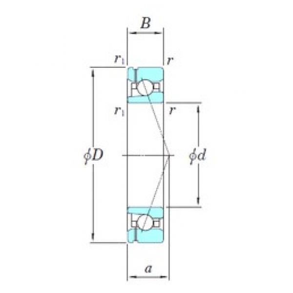 50 mm x 72 mm x 12 mm  KOYO 3NCHAF910CA الاتصال الكرات الزاوي #1 image