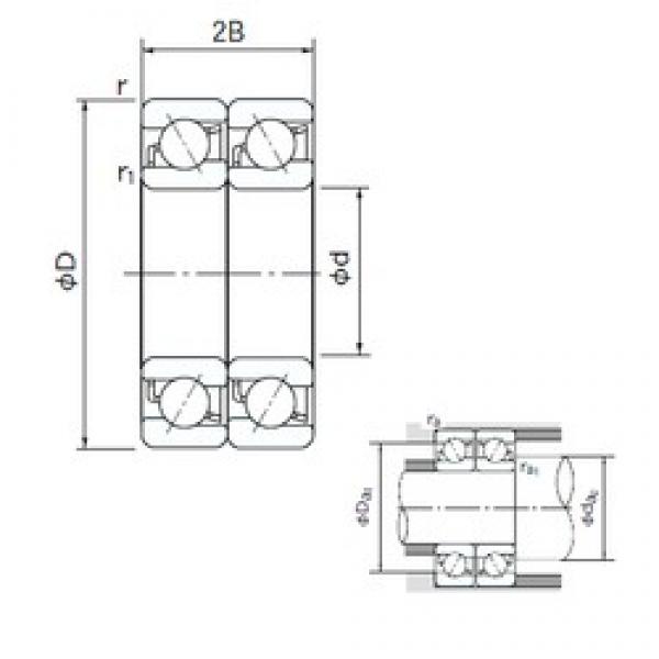 25 mm x 62 mm x 17 mm  NACHI 7305CDT الاتصال الكرات الزاوي #1 image