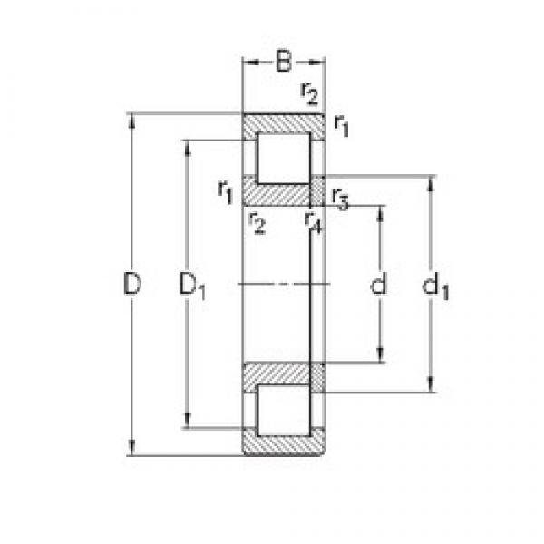 130 mm x 280 mm x 58 mm  NKE NUP326-E-MA6 محامل أسطوانية #1 image