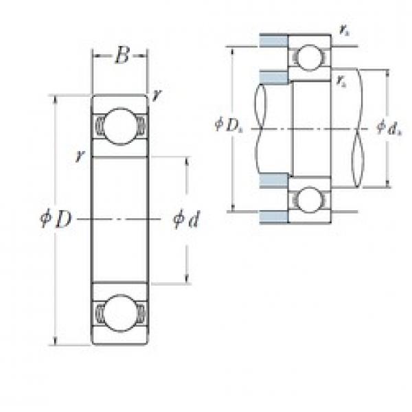 120 mm x 180 mm x 19 mm  NSK 16024 الكرات الأخدود العميق #1 image