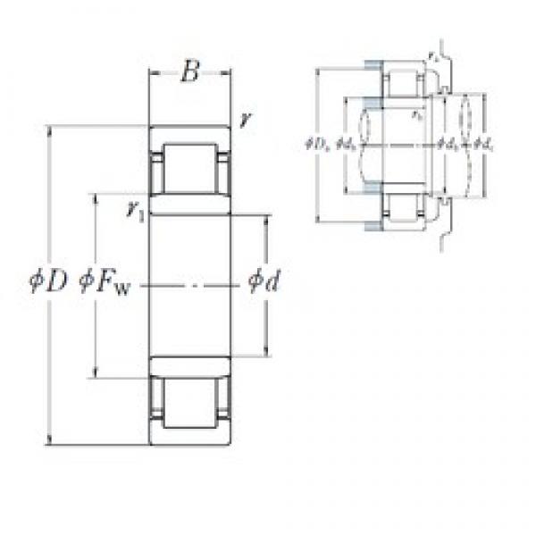 95 mm x 145 mm x 24 mm  NSK NU1019 محامل أسطوانية #1 image