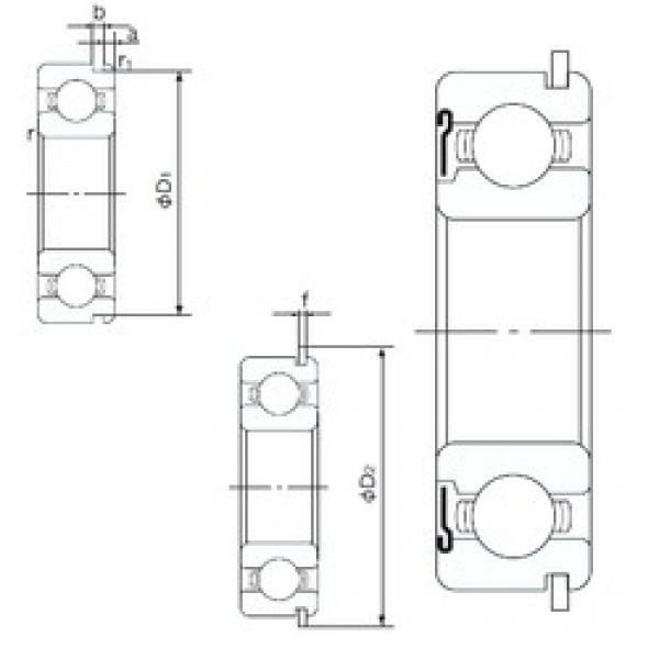 85 mm x 130 mm x 22 mm  NACHI 6017ZNR الكرات الأخدود العميق #1 image