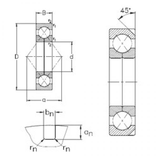 105 mm x 190 mm x 36 mm  NKE QJ221-N2-MPA الاتصال الكرات الزاوي #1 image