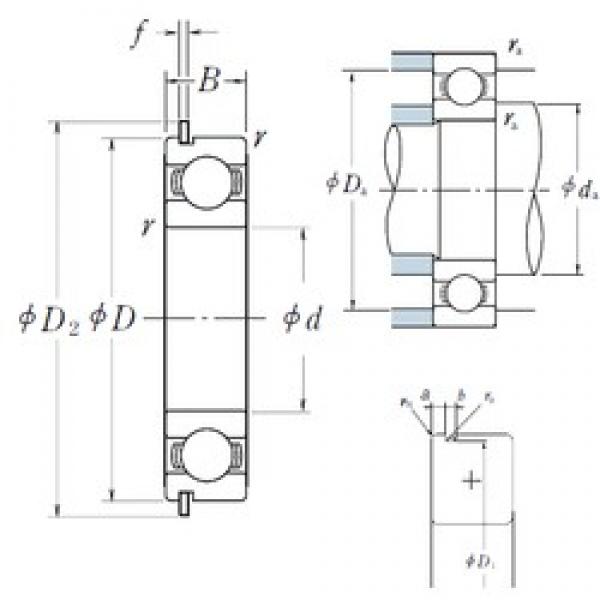 95 mm x 170 mm x 32 mm  NSK 6219NR الكرات الأخدود العميق #1 image