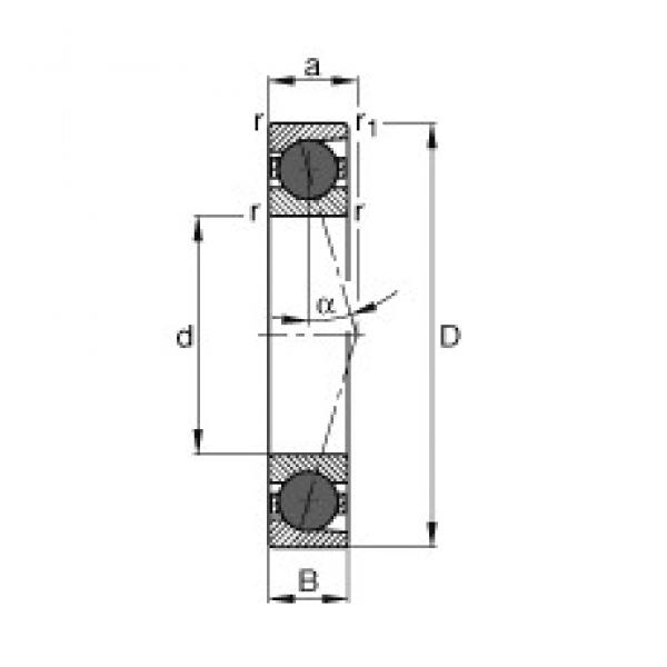 30 mm x 55 mm x 13 mm  FAG HCB7006-C-T-P4S الاتصال الكرات الزاوي #1 image