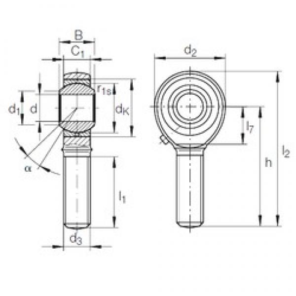 8 mm x 19 mm x 12 mm  INA GAKL 8 PB محامل عادي #1 image