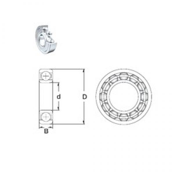 30 mm x 42 mm x 7 mm  ZEN SF61806-2Z الكرات الأخدود العميق #1 image