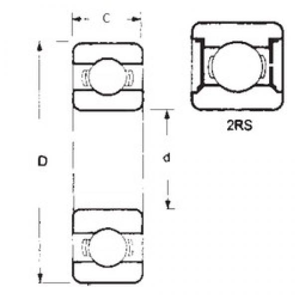 12 mm x 21 mm x 5 mm  FBJ 6801-2RS الكرات الأخدود العميق #1 image