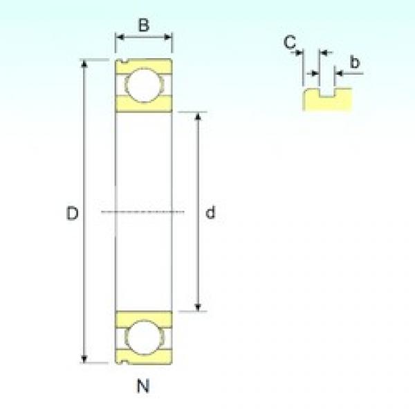 55 mm x 140 mm x 33 mm  ISB 6411 N الكرات الأخدود العميق #1 image