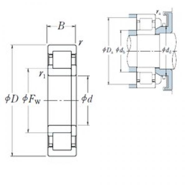 40 mm x 90 mm x 33 mm  NSK NUP2308 ET محامل أسطوانية #1 image