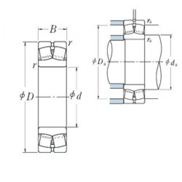 45 mm x 100 mm x 36 mm  NSK 22309EAE4 محامل كروية #1 image