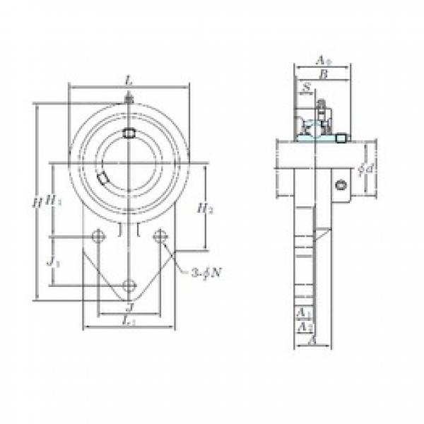 KOYO UCFB206-19 تحمل وحدات #1 image