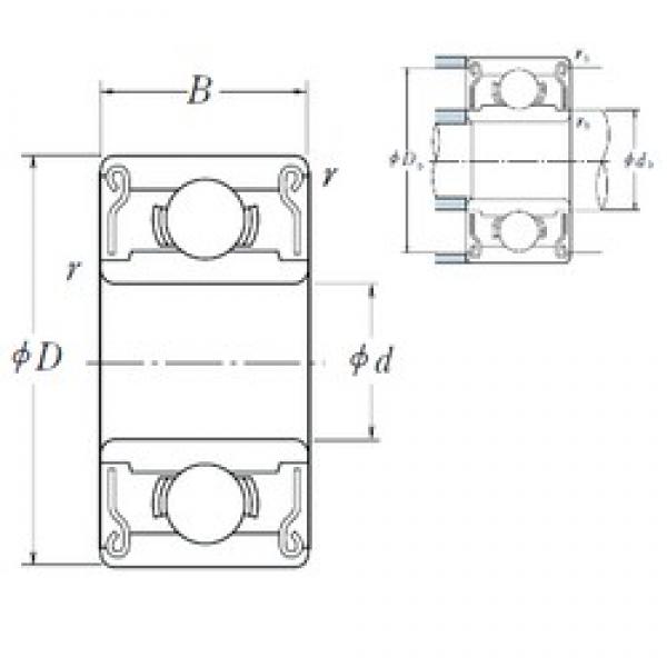 19.05 mm x 41,275 mm x 11,1125 mm  NSK R12ZZ الكرات الأخدود العميق #1 image