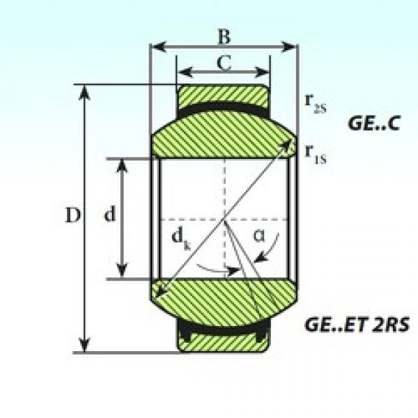 180 mm x 260 mm x 105 mm  ISB GE 180 ET 2RS محامل عادي #1 image