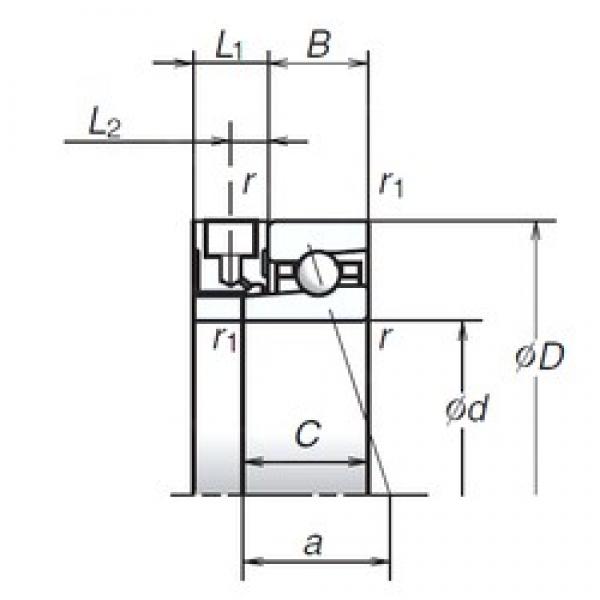 90 mm x 125 mm x 18 mm  NSK 90BER19XE الاتصال الكرات الزاوي #1 image