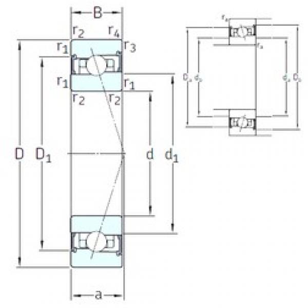 30 mm x 55 mm x 13 mm  SNFA HX30 /S/NS 7CE1 الاتصال الكرات الزاوي #1 image