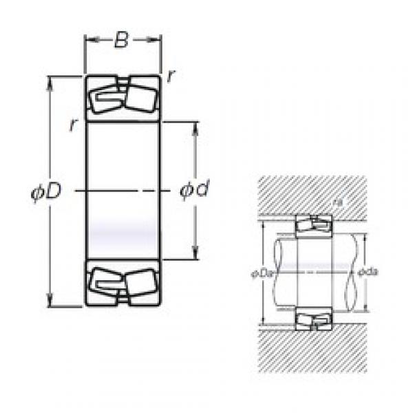 120 mm x 200 mm x 62 mm  NSK 23124L12CAM محامل كروية #1 image