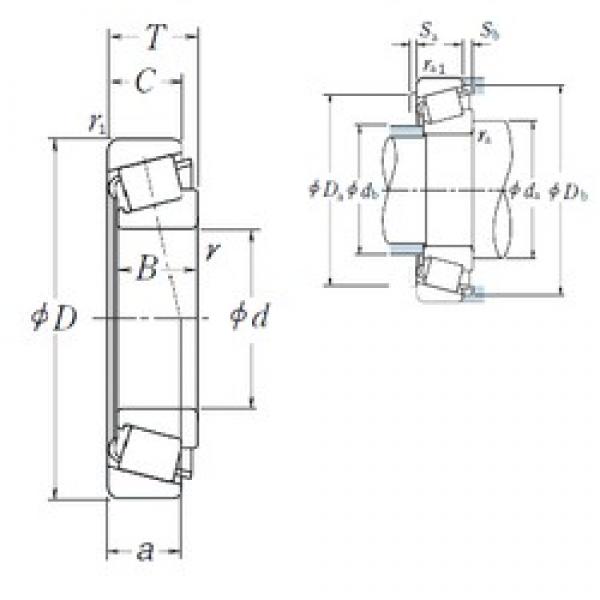 360 mm x 480 mm x 76 mm  NSK HR32972J تناقص الأسطوانة المحامل #1 image