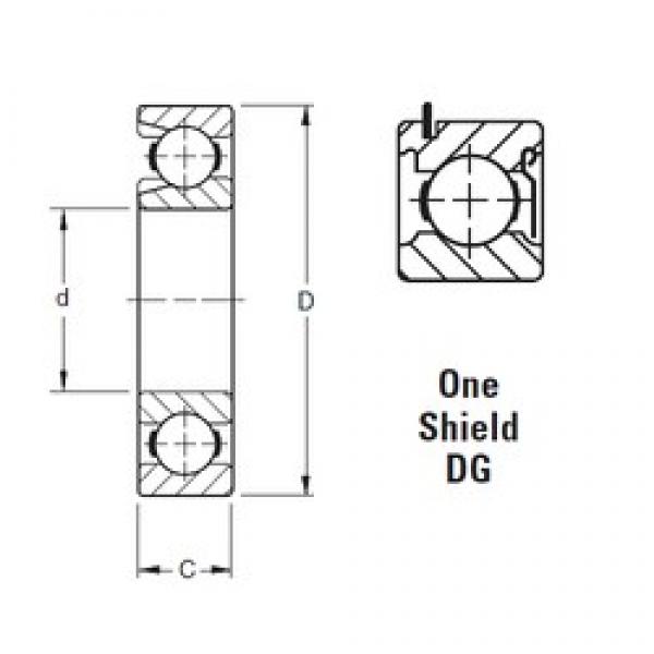 35 mm x 72 mm x 17 mm  Timken 207WDG الكرات الأخدود العميق #1 image