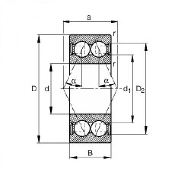 12 mm x 28 mm x 12 mm  FAG 3001-B-2RSR-TVH الاتصال الكرات الزاوي #1 image