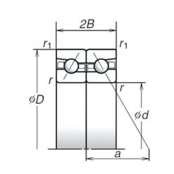 140 mm x 210 mm x 31,5 mm  NSK 140BAR10S الاتصال الكرات الزاوي #1 image