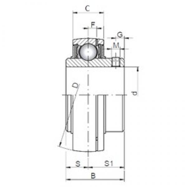 35 mm x 80 mm x 48 mm  ISO UC307 الكرات الأخدود العميق #1 image