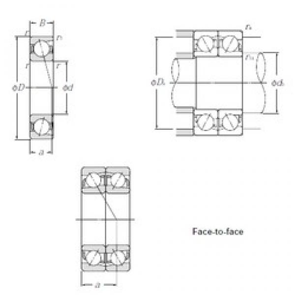 105 mm x 160 mm x 26 mm  NTN 7021DF الاتصال الكرات الزاوي #1 image