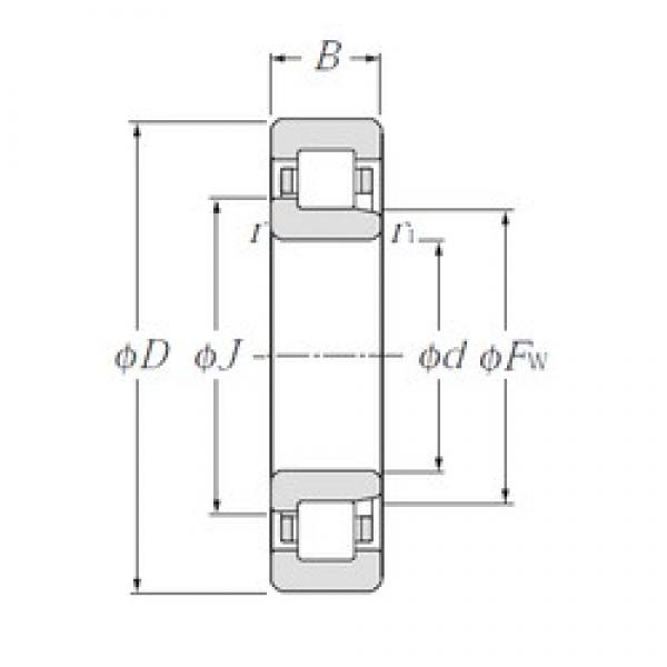 70 mm x 150 mm x 51 mm  NTN NJ2314 محامل أسطوانية #1 image