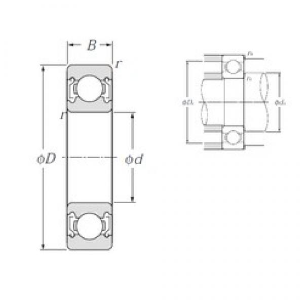 60 mm x 95 mm x 18 mm  NTN 6012ZZ الكرات الأخدود العميق #1 image