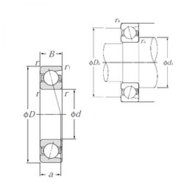 12 mm x 28 mm x 8 mm  NTN 7001C الاتصال الكرات الزاوي #1 image