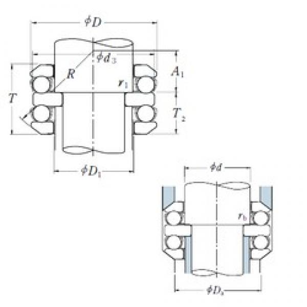 90 mm x 135 mm x 14 mm  NSK 54218 فحوى الكرات #1 image