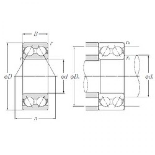 45 mm x 100 mm x 39,7 mm  NTN 5309S الاتصال الكرات الزاوي #1 image