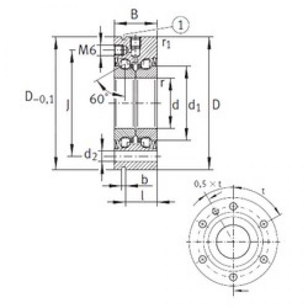 17 mm x 62 mm x 25 mm  INA ZKLF1762-2RS فحوى الكرات #1 image