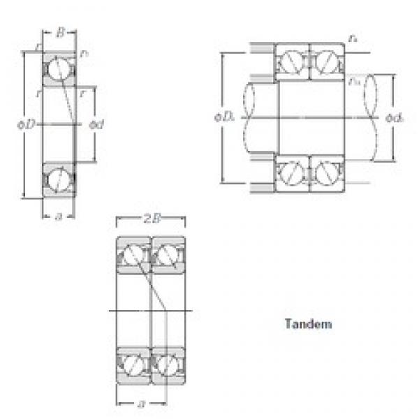 105 mm x 225 mm x 49 mm  NTN 7321DT الاتصال الكرات الزاوي #1 image