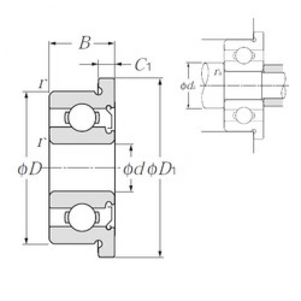 5 mm x 13 mm x 5 mm  NTN FLWBC5-13Z الكرات الأخدود العميق #1 image