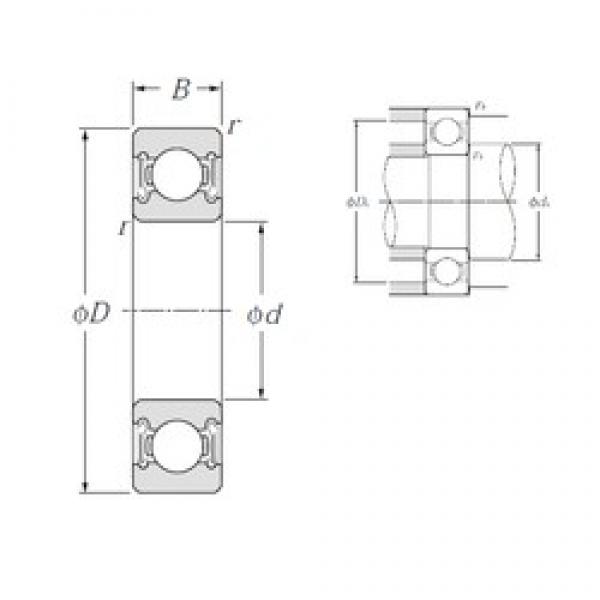 30 mm x 42 mm x 7 mm  NTN 6806LLB الكرات الأخدود العميق #1 image