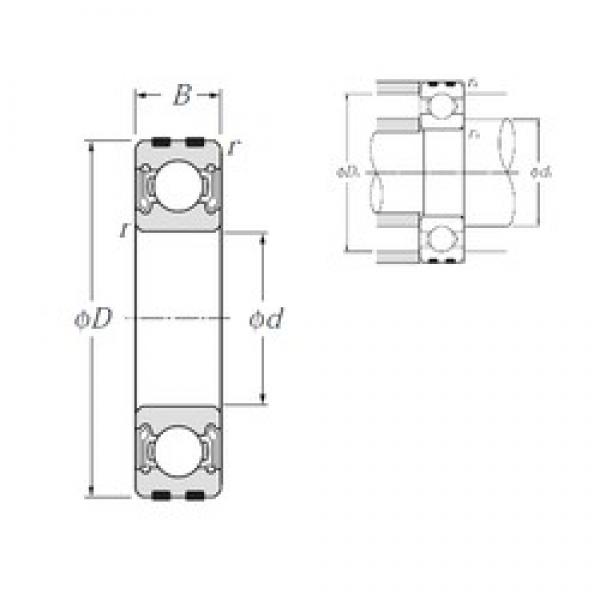 40 mm x 90 mm x 23 mm  NTN EC-6308LLB الكرات الأخدود العميق #1 image