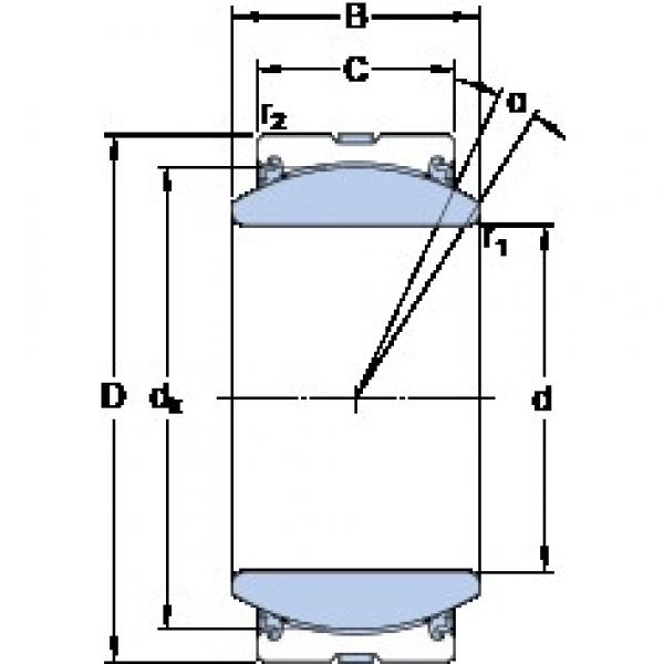 152.4 mm x 222.25 mm x 120.65 mm  SKF GEZ 600 TXA-2LS محامل عادي #1 image