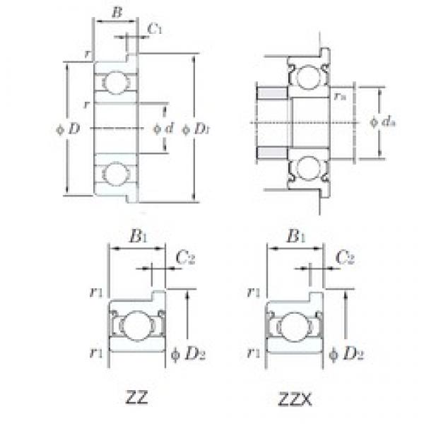 4 mm x 8 mm x 3 mm  KOYO WMLF4008ZZ الكرات الأخدود العميق #1 image