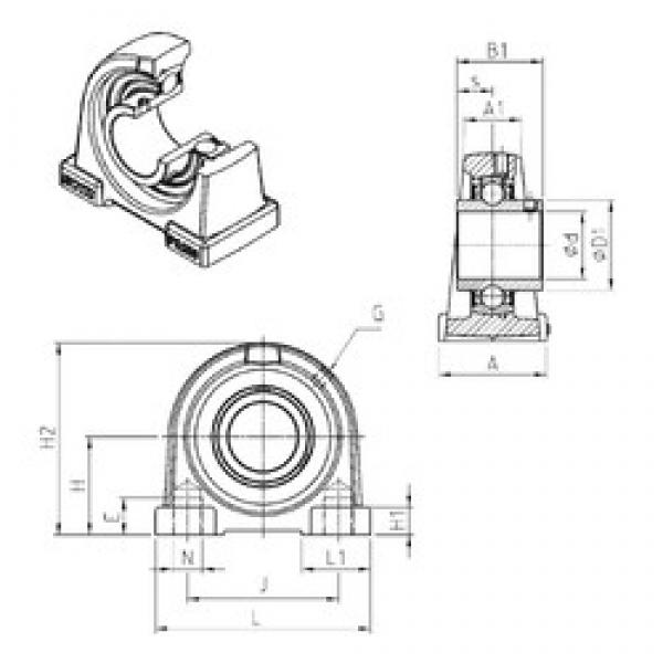 SNR UCPA203 تحمل وحدات #1 image