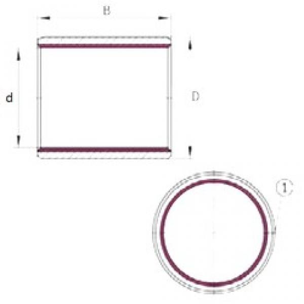 25,4 mm x 28,575 mm x 25,4 mm  INA EGBZ1616-E40 محامل عادي #1 image