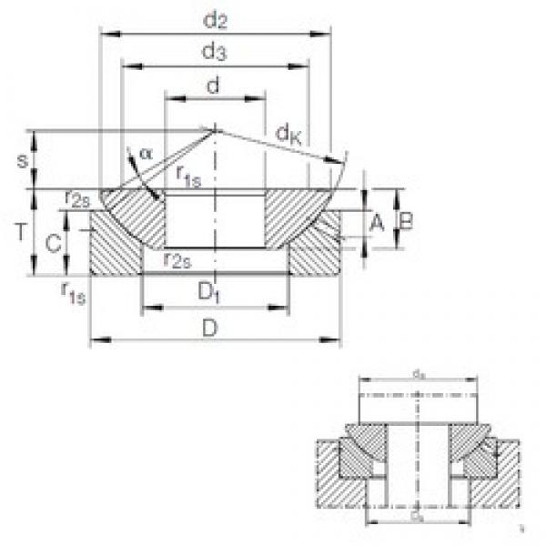 35 mm x 90 mm x 22 mm  INA GE 35 AX محامل عادي #1 image