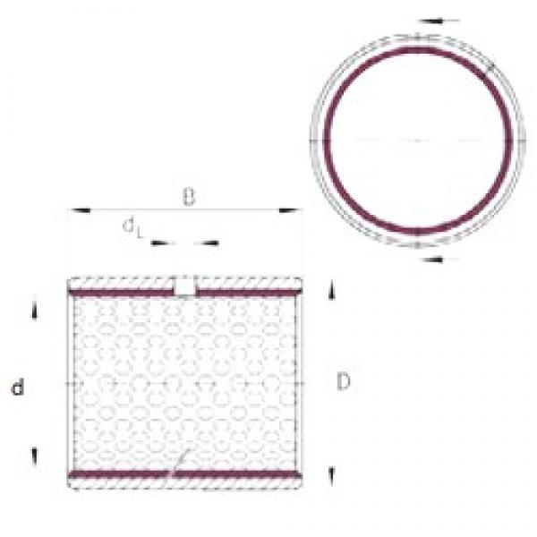 75 mm x 80 mm x 80 mm  INA EGB7580-E50 محامل عادي #1 image