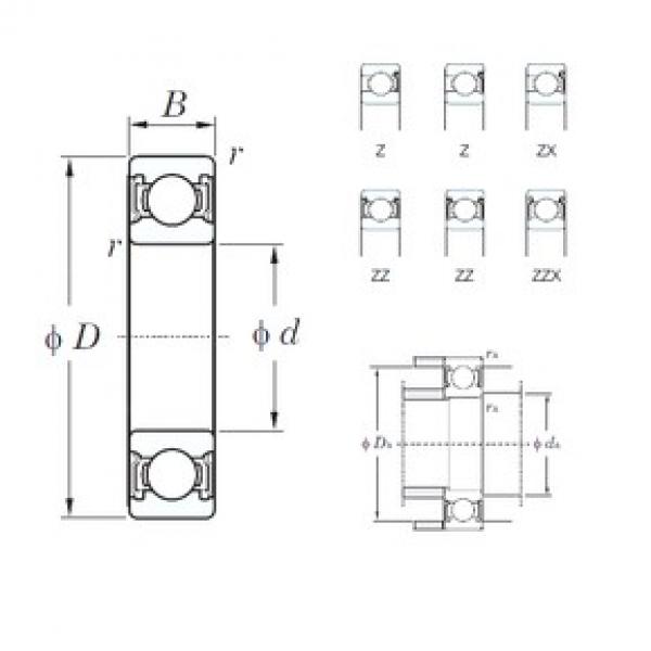 15 mm x 35 mm x 11 mm  KOYO 6202Z الكرات الأخدود العميق #1 image