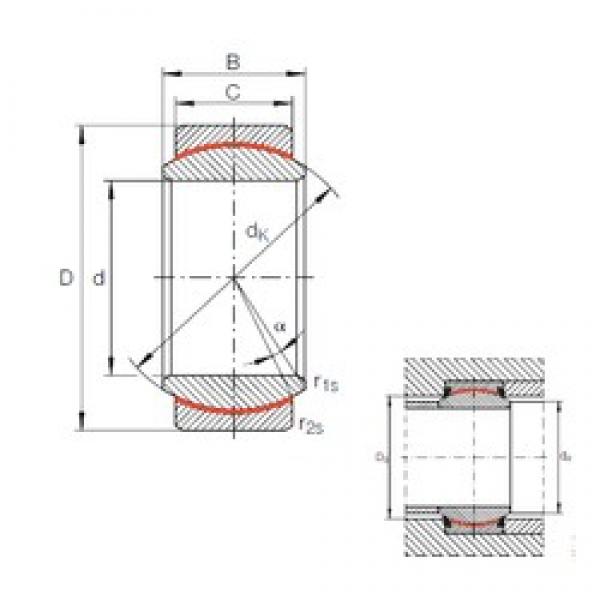 20 mm x 35 mm x 16 mm  INA GE 20 UK محامل عادي #1 image