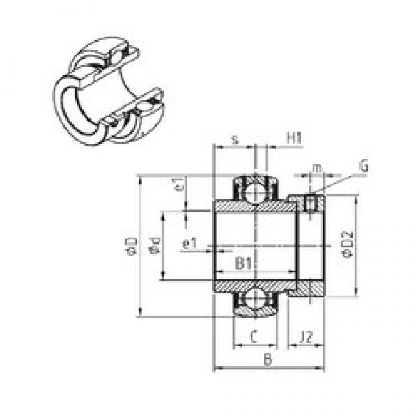 55,5625 mm x 100 mm x 71,3 mm  SNR EX211-35 الكرات الأخدود العميق #1 image