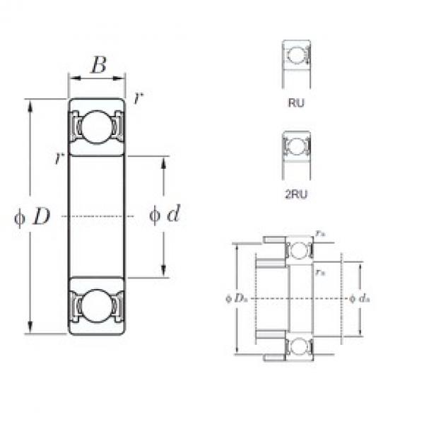 85 mm x 130 mm x 22 mm  KOYO 6017-2RU الكرات الأخدود العميق #1 image