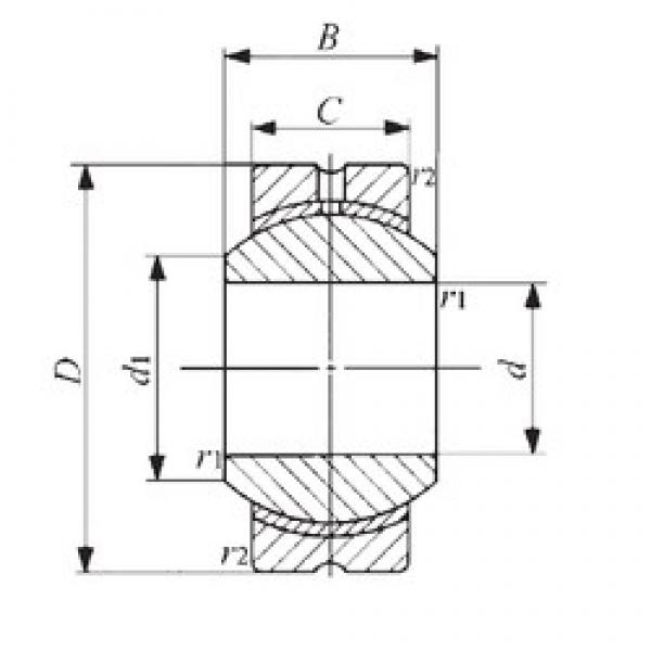 10 mm x 26 mm x 14 mm  IKO PB 10 محامل عادي #1 image