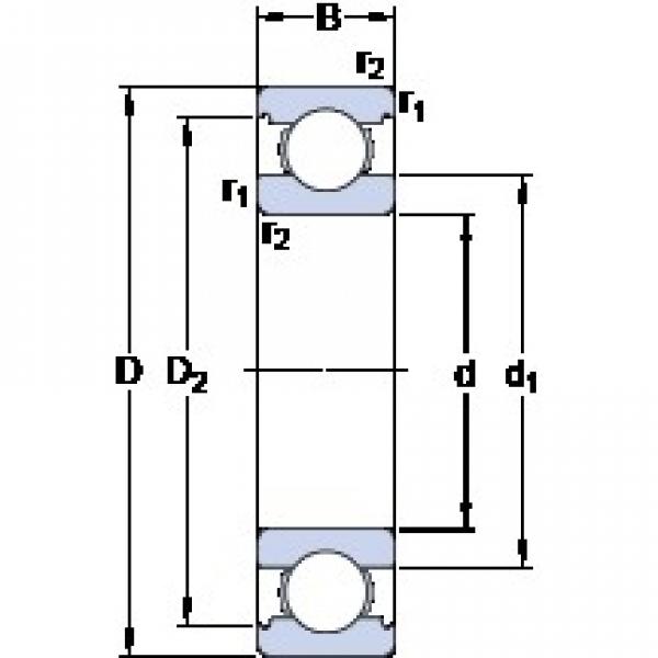 25 mm x 47 mm x 12 mm  SKF 6005 الكرات الأخدود العميق #1 image